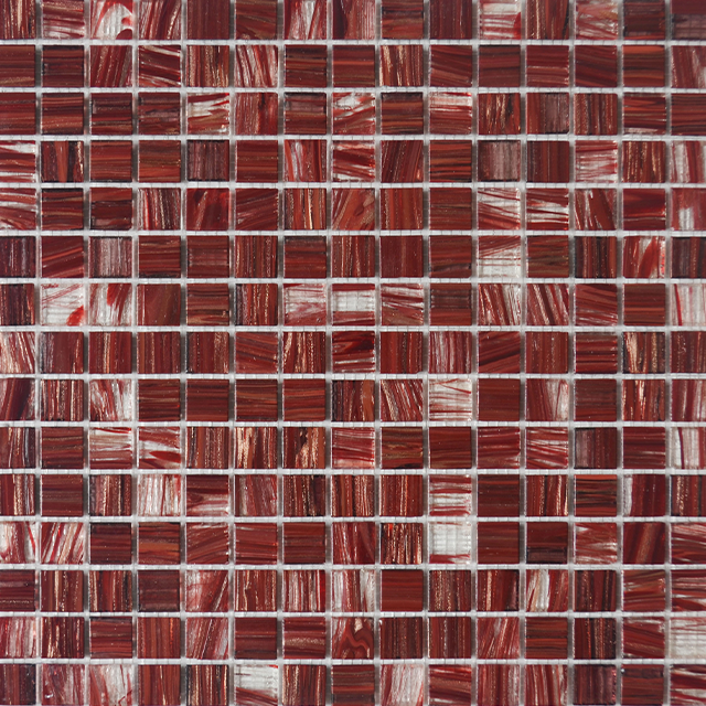 Azulejo de mosaico de cristal rojo cuadrado del proveedor de China