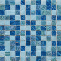 Mosaico de Vidrio Azul 23x23mm para Piscina