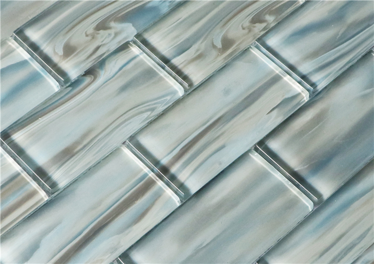 Azulejo de mosaico de vidrio laminado de metro de precio mayorista