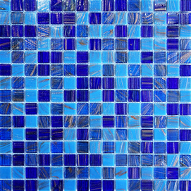 Foshan fabricante Goldline 20x20mm mosaico de vidrio para pared de fondo