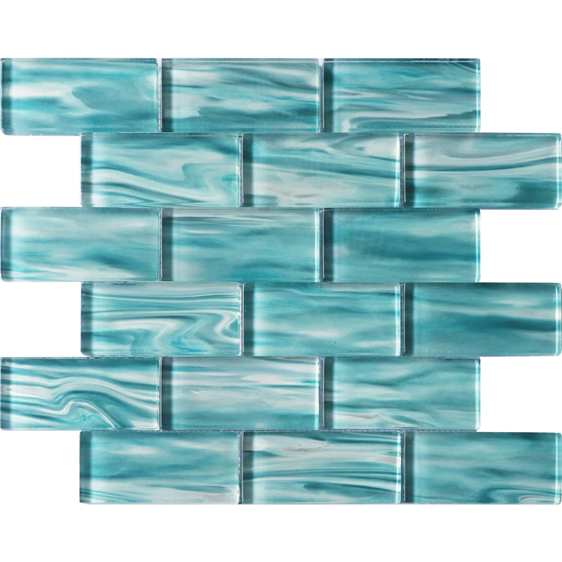 Azulejo de metro de cristal laminado de 8 mm a mano alzada